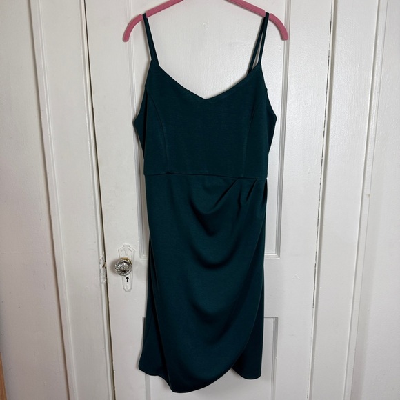 Zalalus Dresses & Skirts - Zalalus Teal Draped Slip Dress Size XL NWT